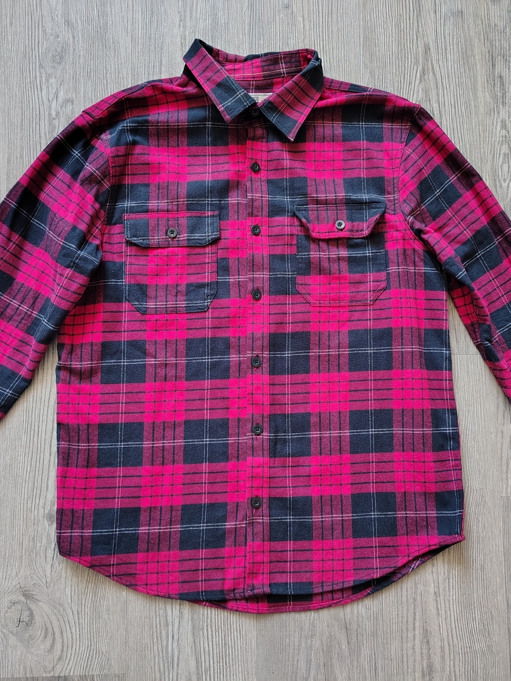 Redwood Creek Men's Flannel Plaid Button Up Long Sleeve Shirt Heavyweight Size L